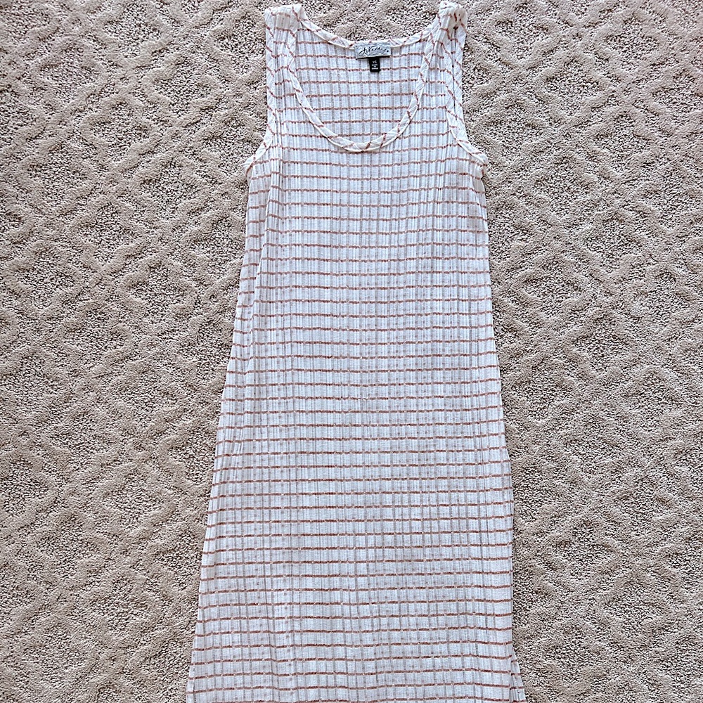 J Valdi long rose gold cover up dress